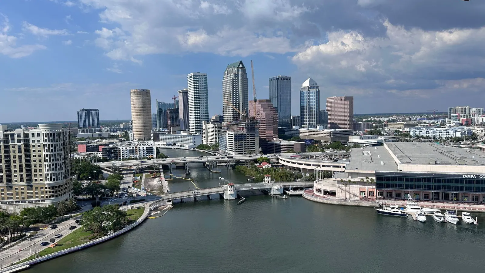 Downtown Tampa high rises along the water