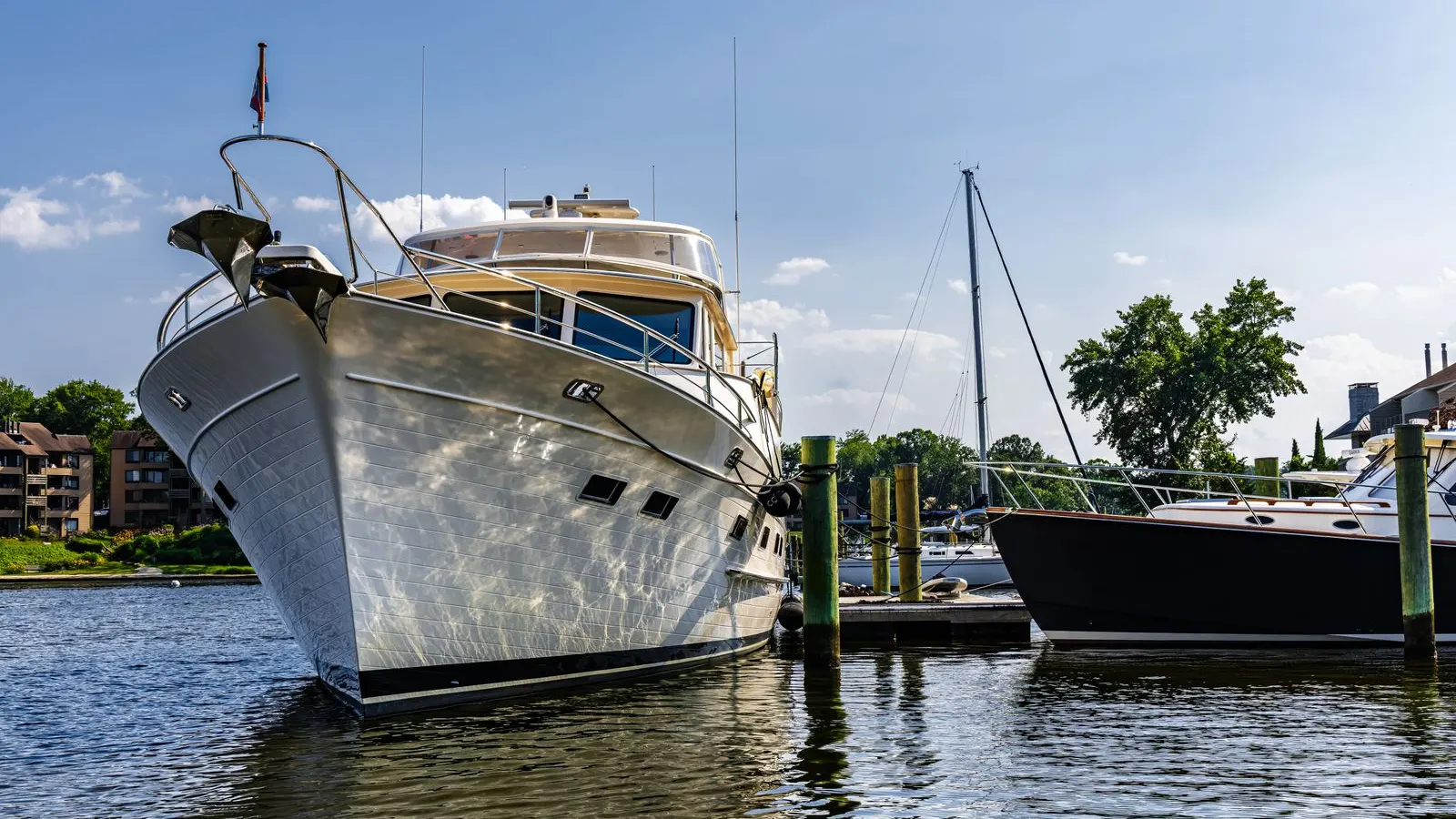 Yachts docked at a marina in Annapolis