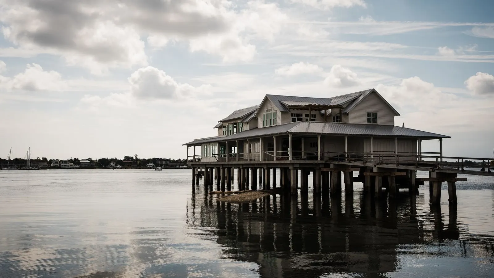 Waterfront house on pilings in St. Augustine